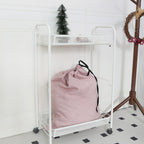 Cotton Linen Laundry Bag with Waterproof Coating – Drawstring Storage Sack