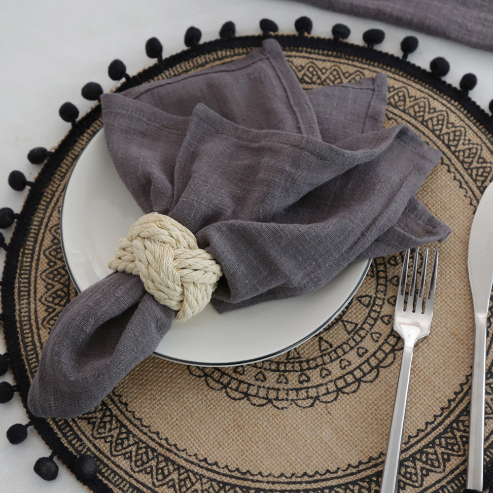 Cotton Table Napkins – Soft, Absorbent & Reusable, Set of 4