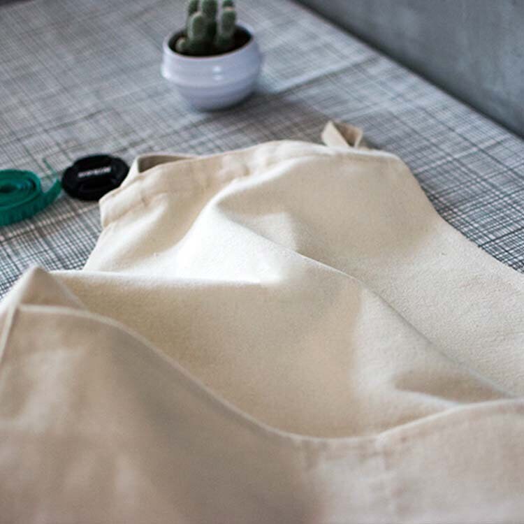 Cotton Canvas Art Apron with Detachable Sleeves – Adjustable Artist Apron with Pockets