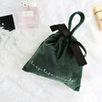 Velvet Drawstring Organiser Bag with Handle – “Keep Life Simple” Storage Pouch