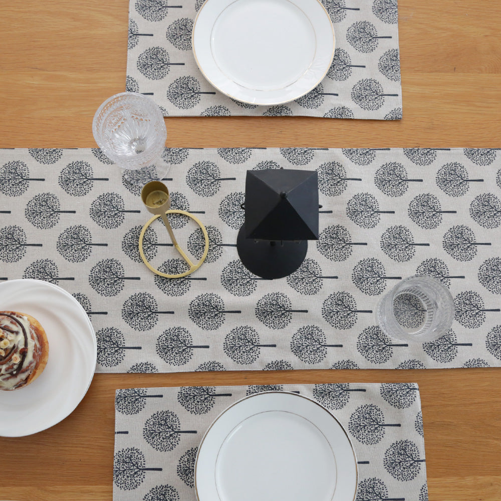 Mulberry Trees Cotton Linen Table Runner