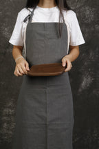 Natural Linen Apron – Adjustable Neck Strap & Waist Ties, 7 Colours