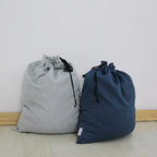 Cotton Linen Laundry Bag with Waterproof Coating – Drawstring Storage Sack